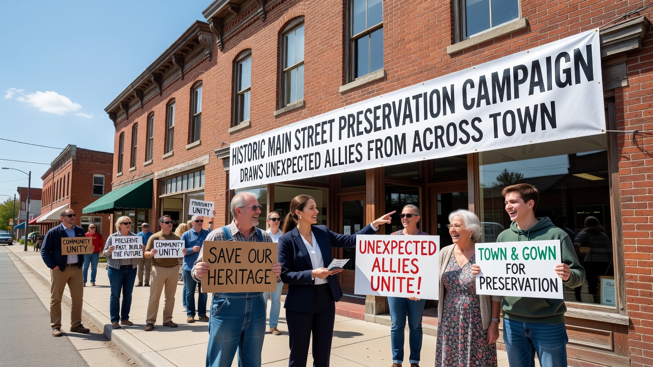 Historic Main Street Building Preservation Campaign Draws Unexpected Allies from Across Town